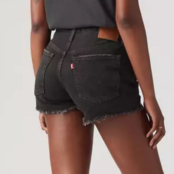 Levi’s Premium 501® Original Fit High Rise Women's Shorts Black Sz 33 NWT - Picture 4 of 9